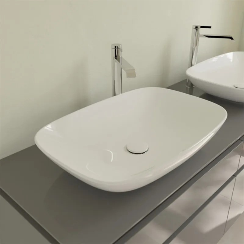 Lavoar pe blat, Villeroy & Boch, Loop & Friends, dreptunghiulat, 62 cm, alb