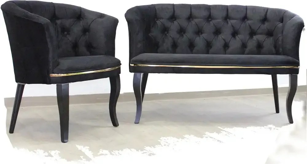 Fotoliu Milano, negru, picioare negru, Homs