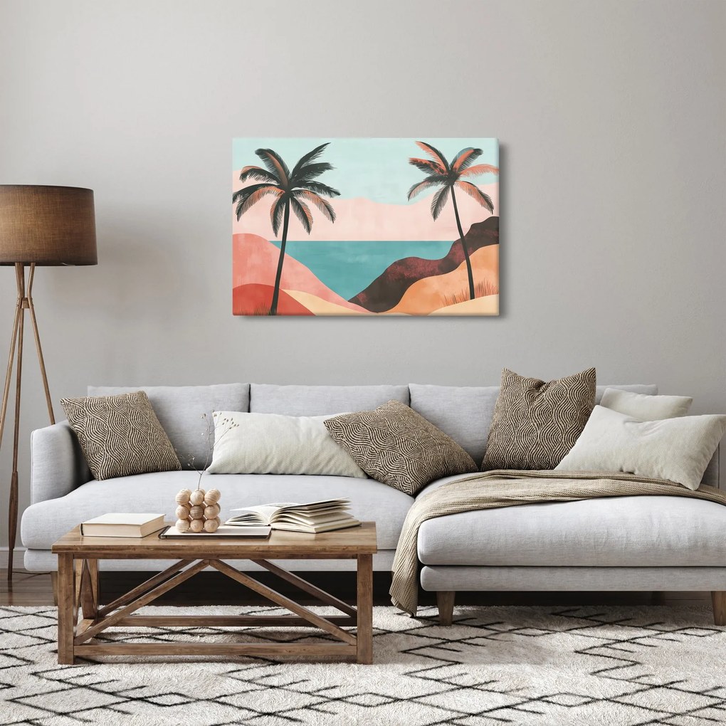 Tablou - Palmieri la mare (90x60 cm)