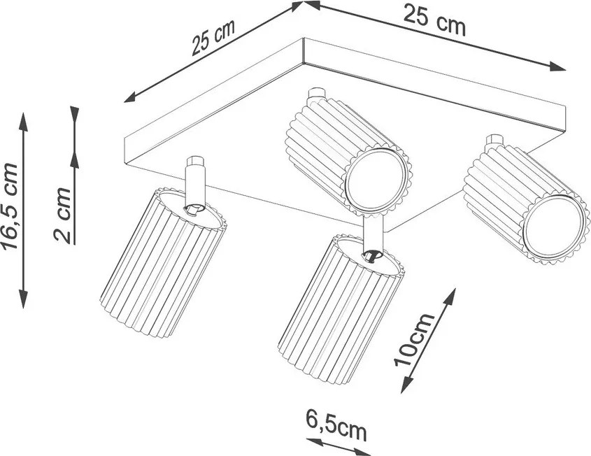 Spot taupe din metal ø 6,5 cm Gleam – Sollux