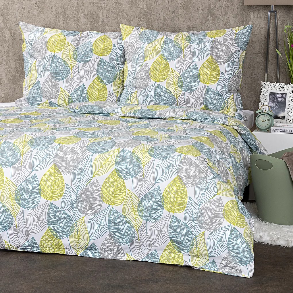 Lenjerie de pat din bumbac 4Home Nordic Leaves, 140 x 220 cm, 70 x 90 cm, 140 x 220 cm, 70 x 90 cm