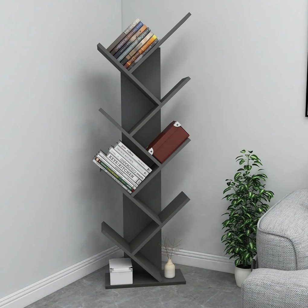 Raft de bibliotecă Hitit Anthracite