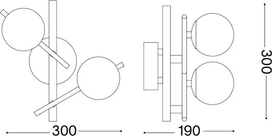 Ideal Lux - Aplică LED de perete ATLAS 2xG9/3W/230V aurie