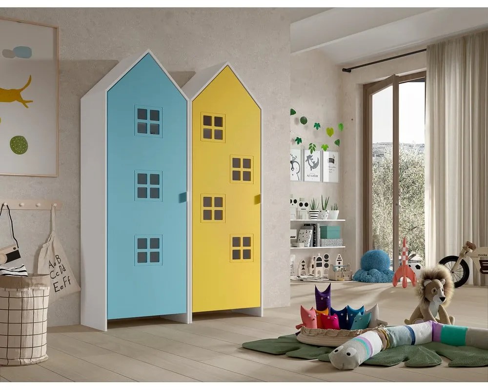 Șifonier de copii galben/albastru deschis 115x171,5 cm CASAMI BRUGES – Vipack