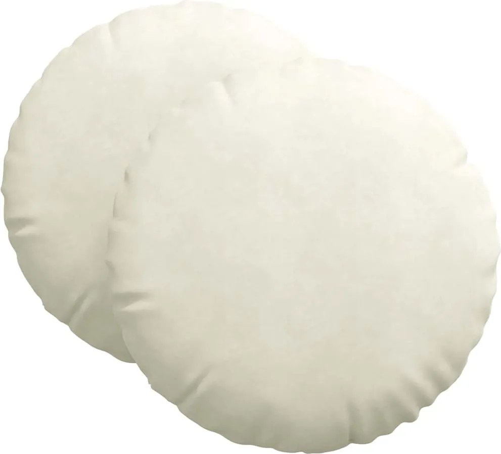 vidaXL Perne de Șezut 2 pcs Crem Ø 80 x 29 cm Catifea