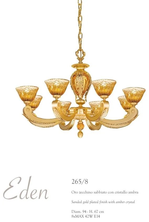 Candelabru 8 brate LUX realizat manual Eden