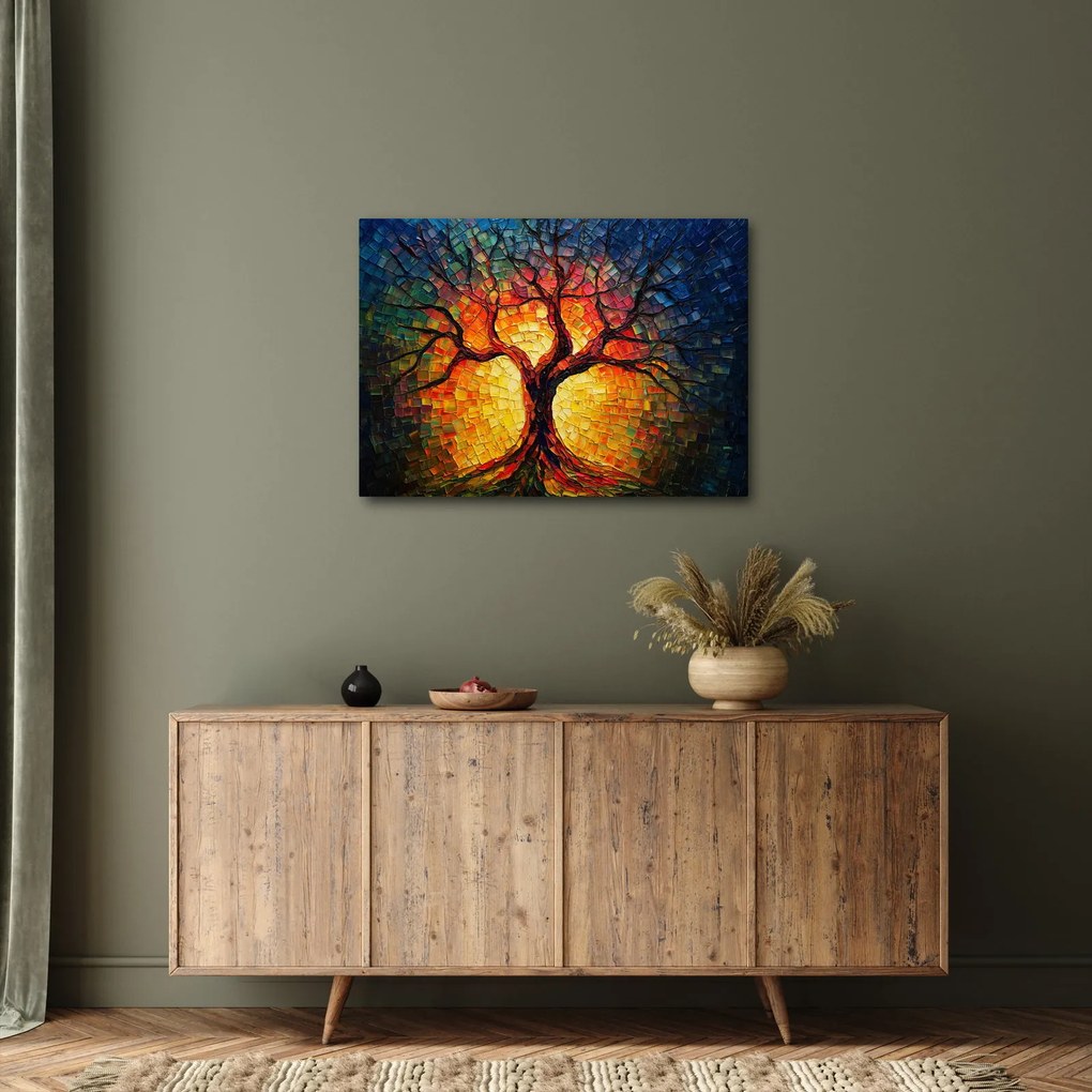 Tablou - Arborele vieții în mozaic (70x50 cm)