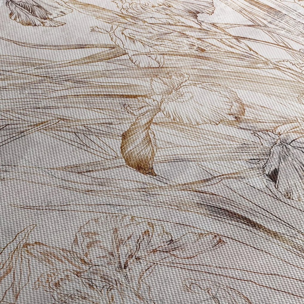 Tablou - Iris (cu ceas) (90x30 cm)
