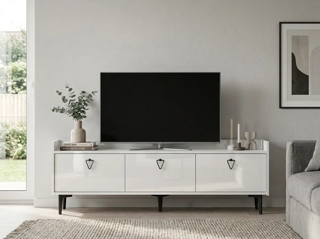 Comoda TV PIENA 160 cm, alb