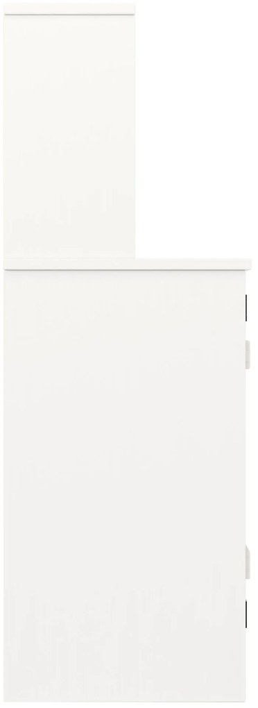 Bufet modern cu suport pentru pahare de vin, Alb | Aosom Romania