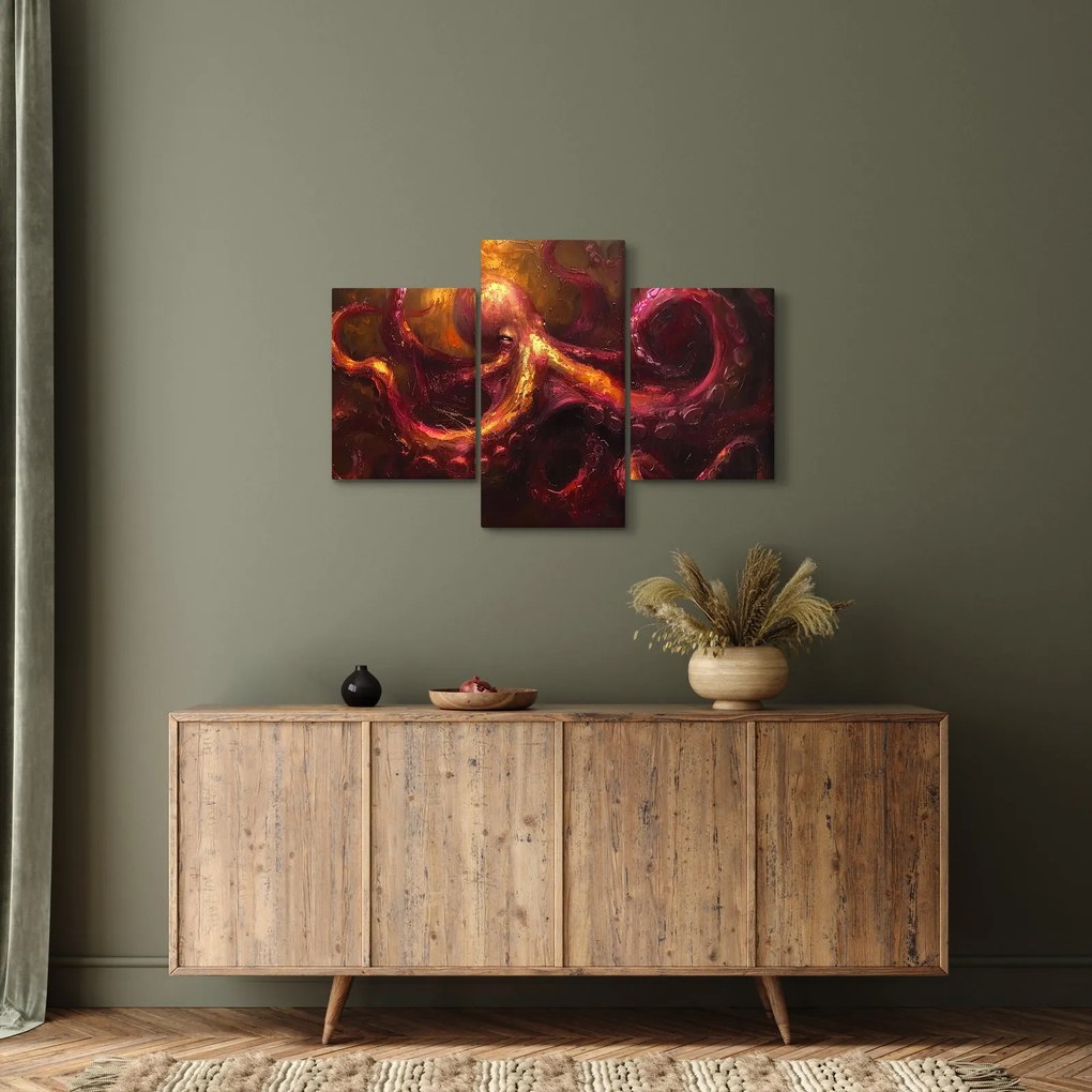 Tablou - Octopus, pictură în ulei (90x60 cm)