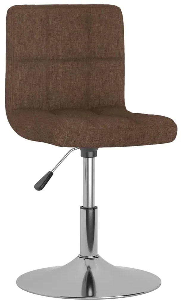 vidaXL Scaun de bucătărie pivotant, maro, material textil