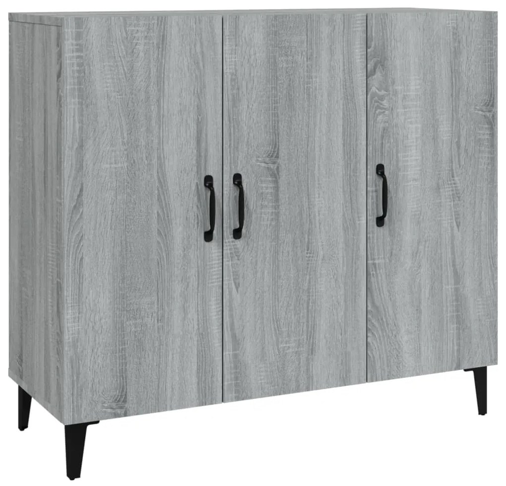 817463 vidaXL Servantă, gri sonoma, 90x34x80 cm, lemn compozit