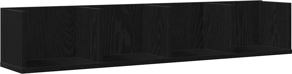 vidaXL Raft de perete Stejar Negru 100 x 18 x 18 cm Lemn compozit