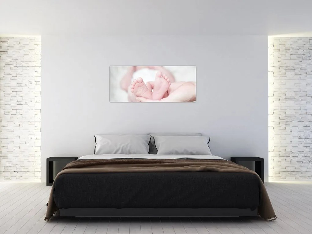 Tablou cu piciorușele de copilaș (120x50 cm)