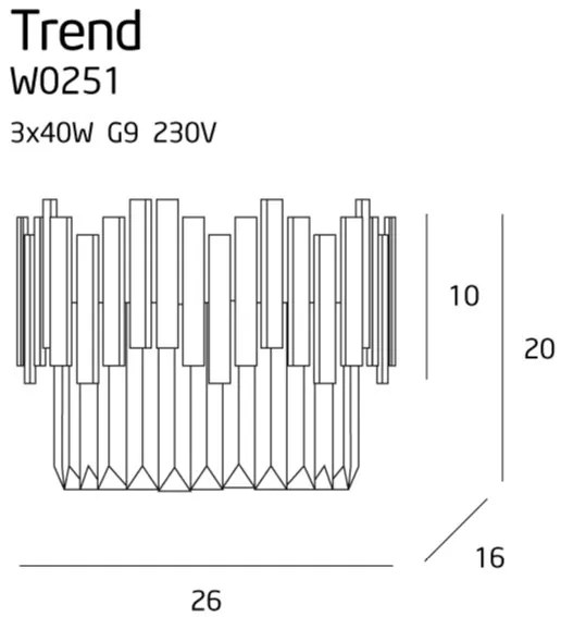 Aplica de perete eleganta design modern TREND W0251 MX