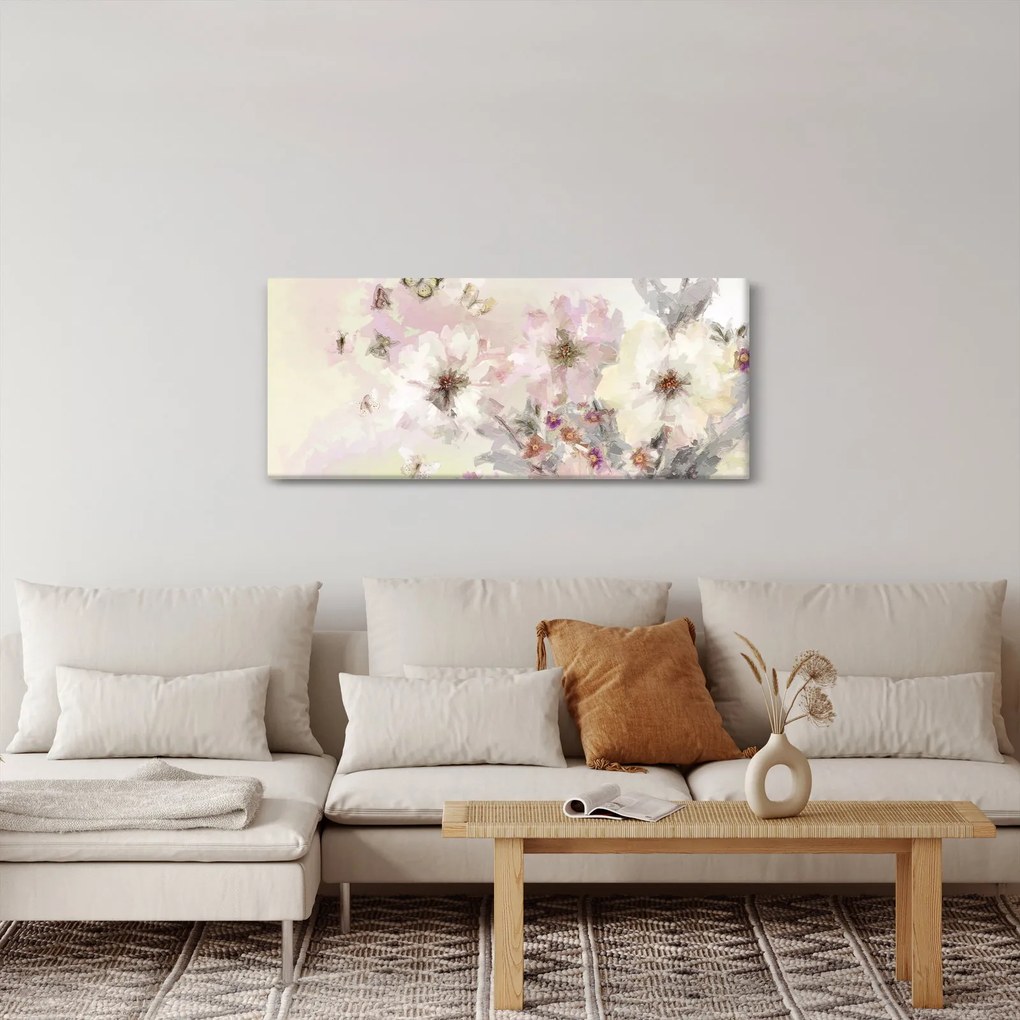 Tablou - Flori,pictură (120x50 cm)