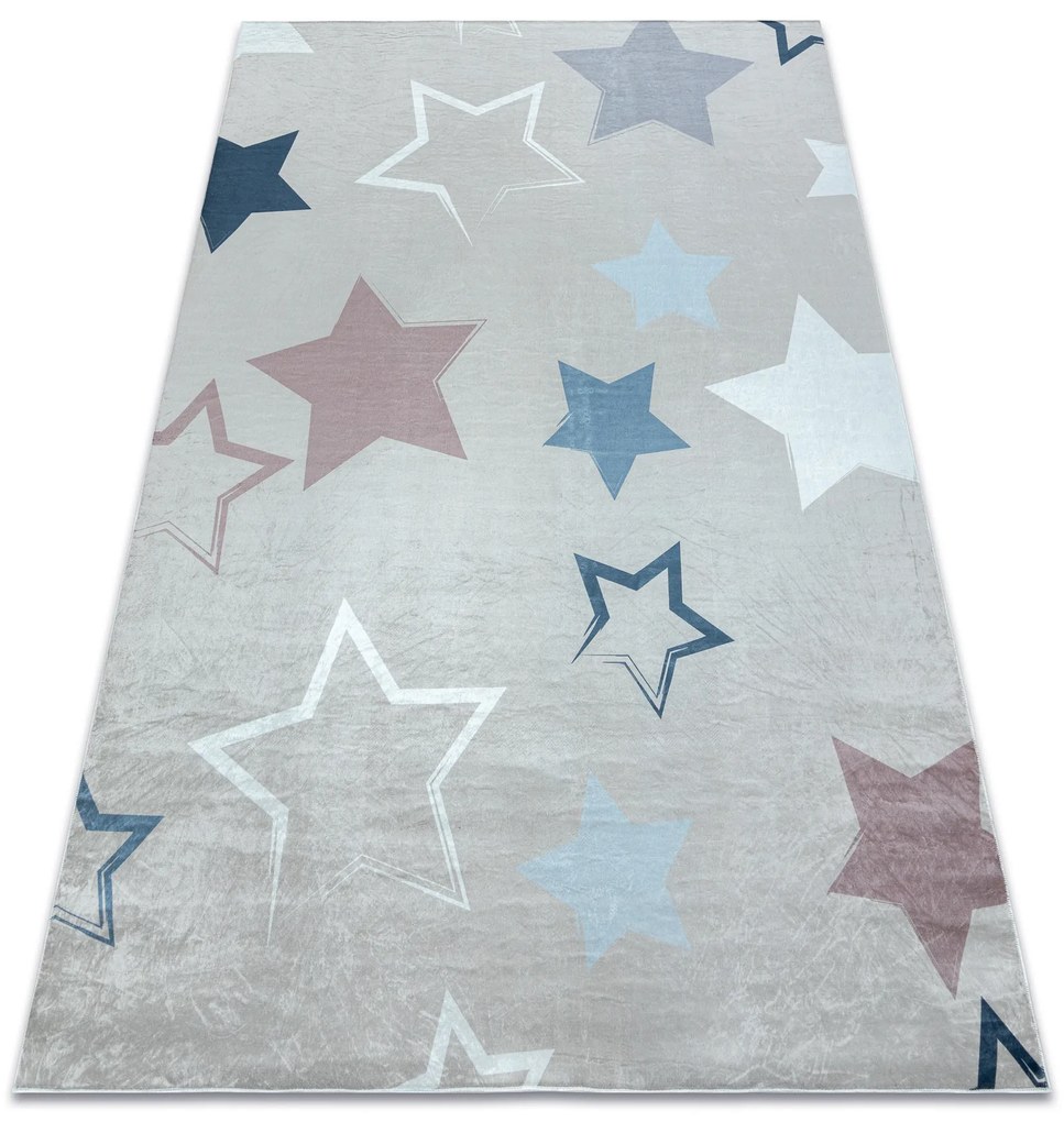 BAMBINO 48130 covor lavabil Stele pentru copii anti-alunecare - bej / gri