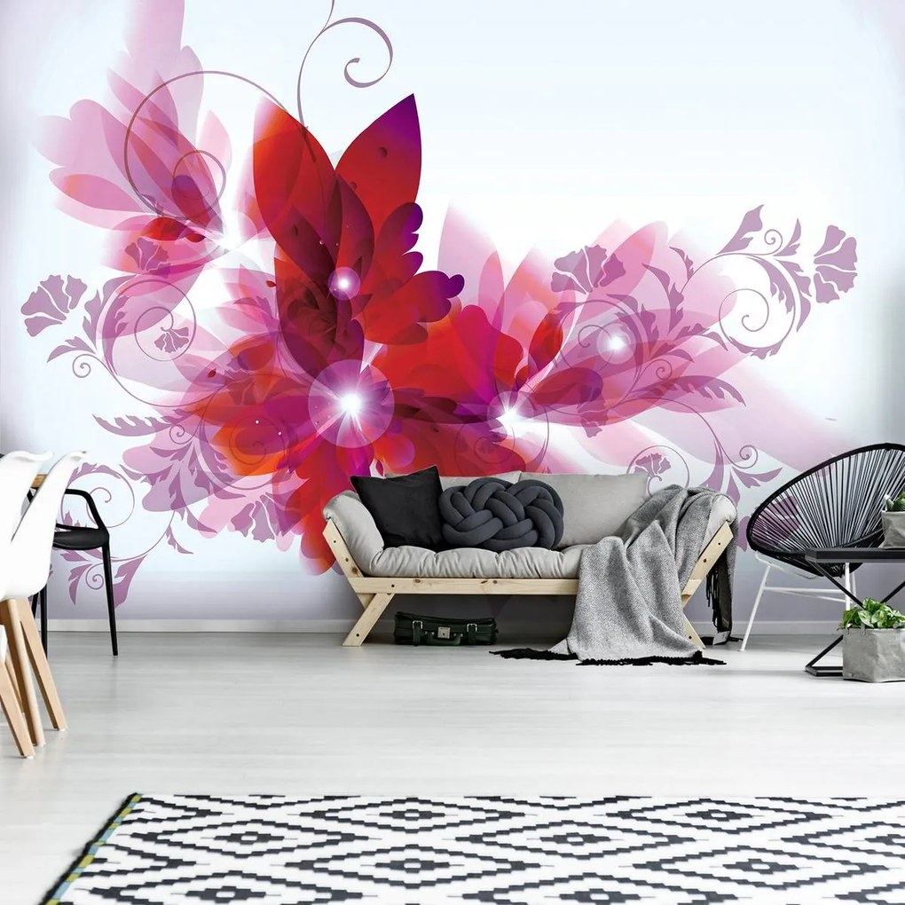 Fototapet - Arta din flori - abstact (152,5x104 cm)