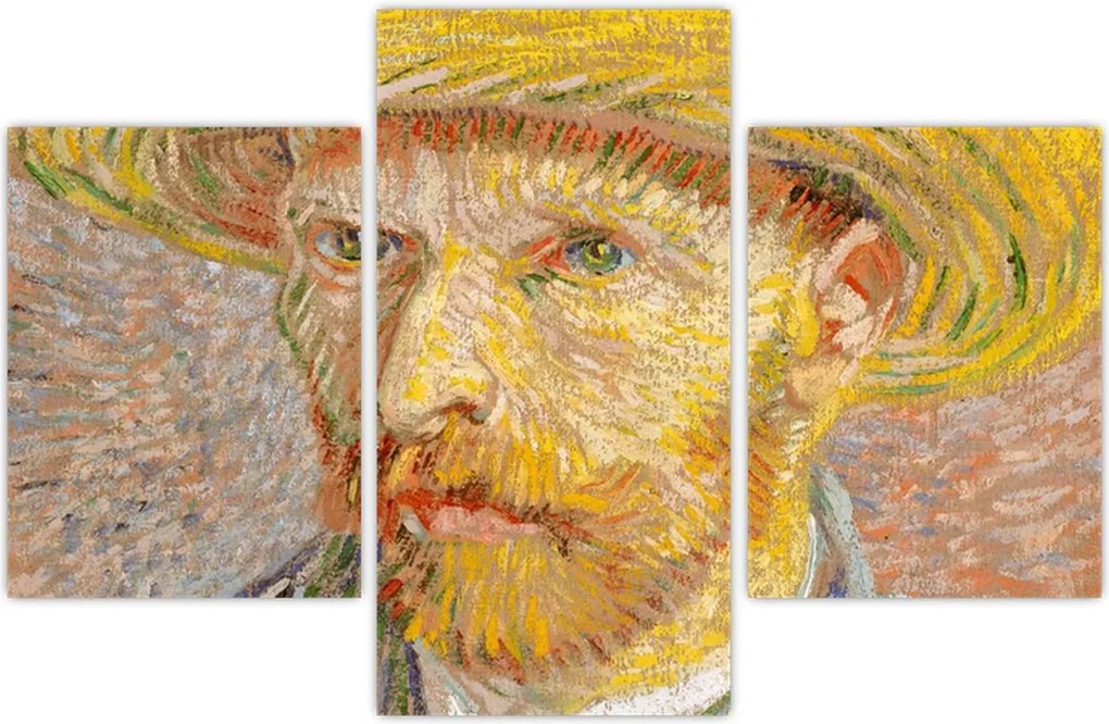 Tablou - Vincent van Gogh, Self-Portrait with a Straw Hat (The Potato Peeler), reproducere (90x60 cm)