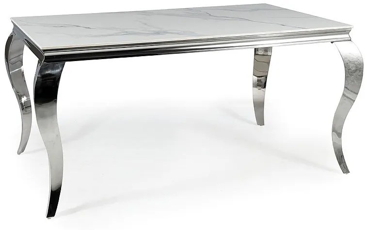Masa Ceramica Calacatta Prince alb/crom - l90 x L150 x h75 cm