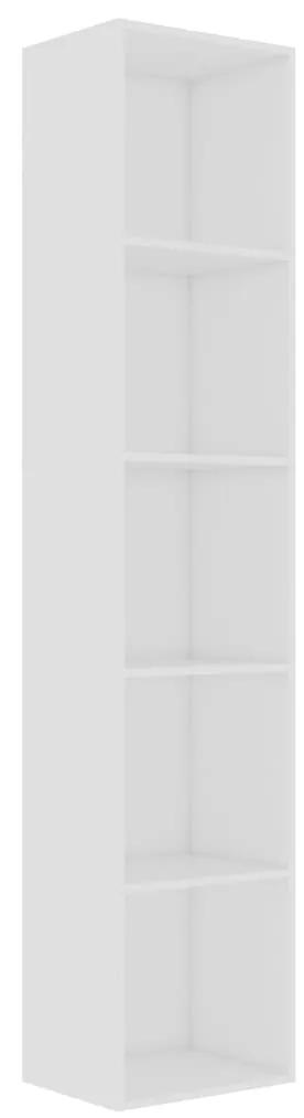 800954 vidaXL Bibliotecă, alb, 40x30x189 cm, PAL