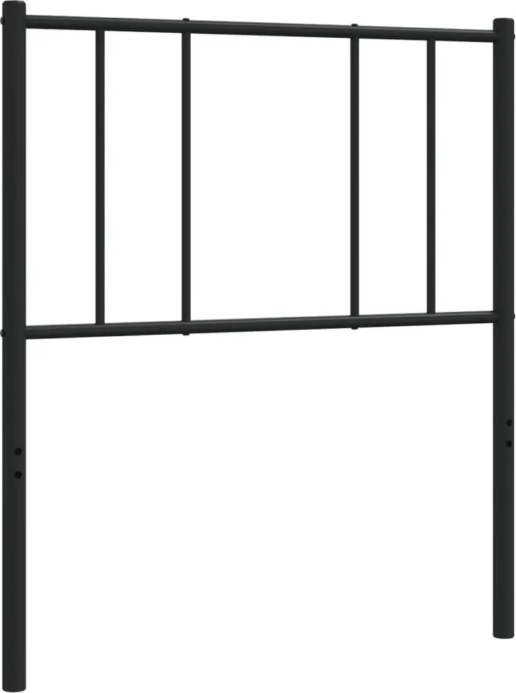 vidaXL Tăblie de pat de schimb metalică, negru, 107 cm