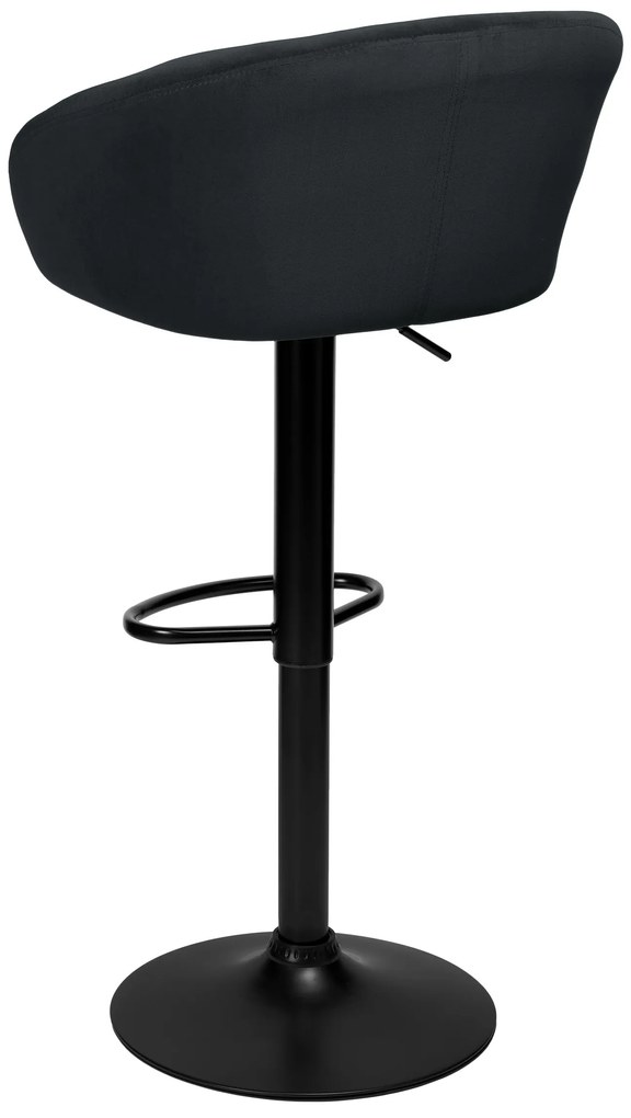 JAKS SCAUN DE BAR PATERSON BLACK VELVET NEGRU