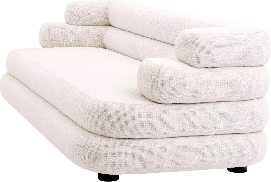 Canapea design LUX cu spatar rotunjit Malaga S, Lyssa off-white