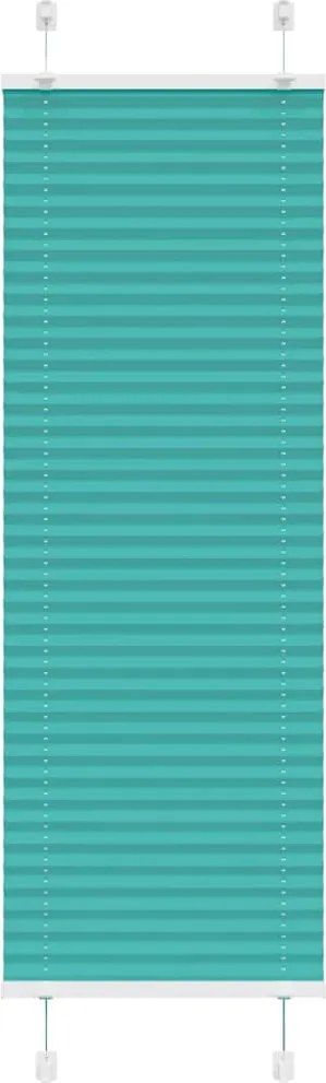 vidaXL Jaluzea plisată verde petrol 50x100 cm Lățime țesătură 49,4 cm