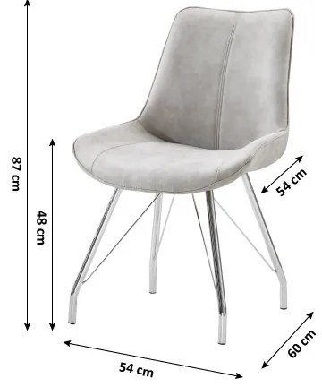 Scaun de sufragerie Manoda (gri). 744873