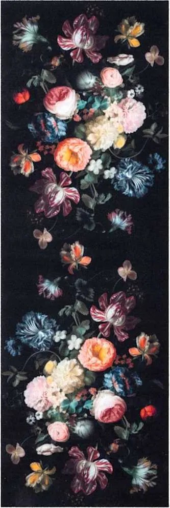 vidaXL Covor de bucătărie Negru 180 x 60 cm Catifea