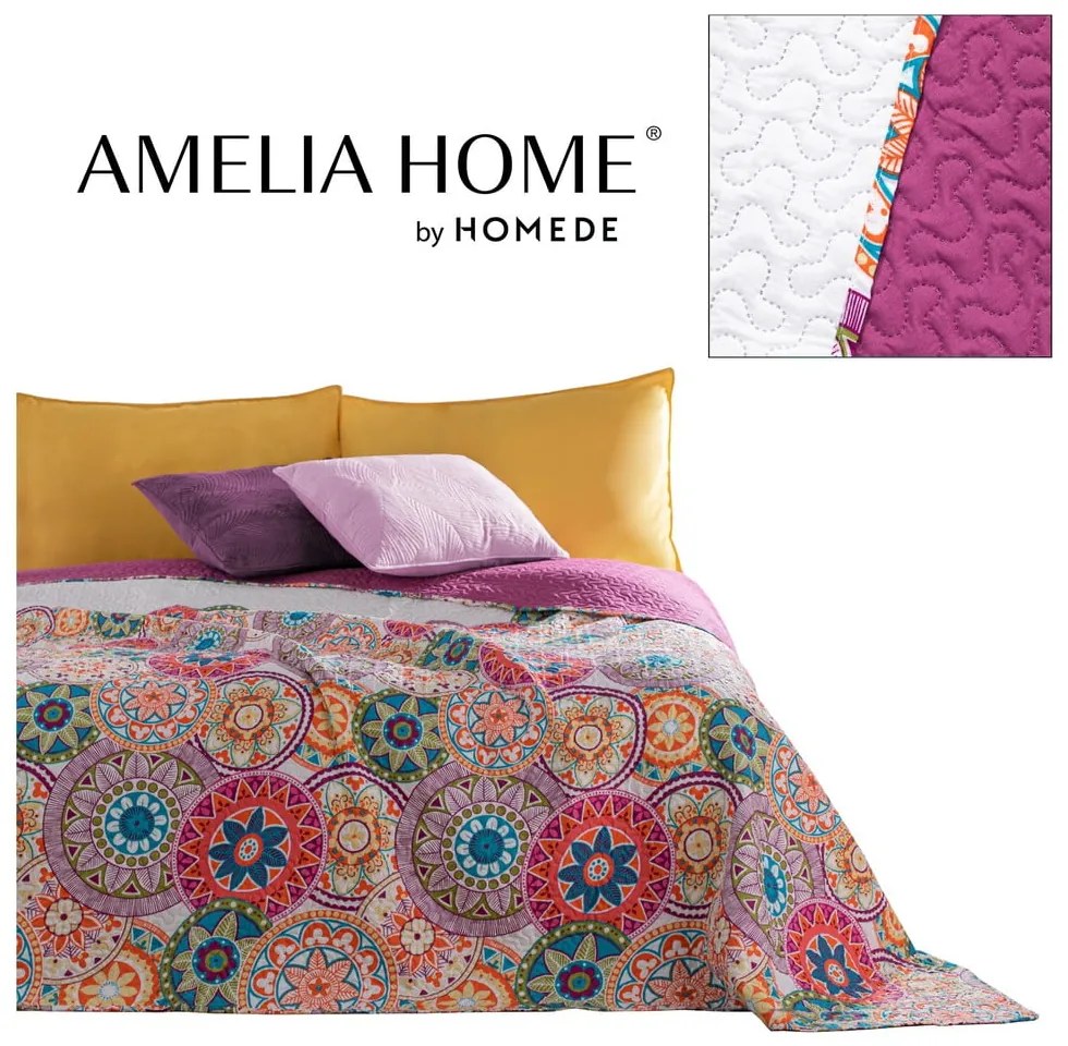 Cuvertură cu 2 fețe din microfibră DecoKing Bibi, 170 x 270 cm, roz