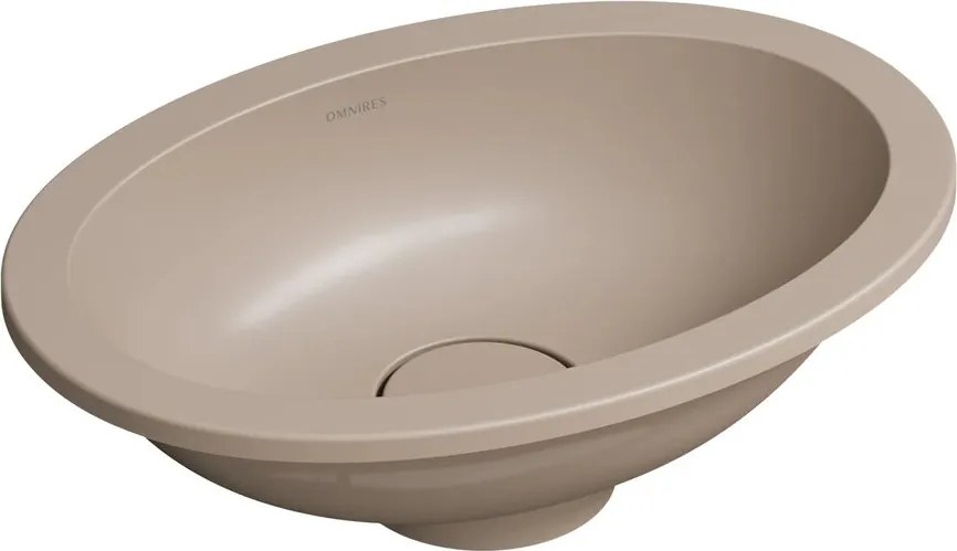 Lavoar sub blat Omnires Shell M+ finisaj dune bej mat 45 cm