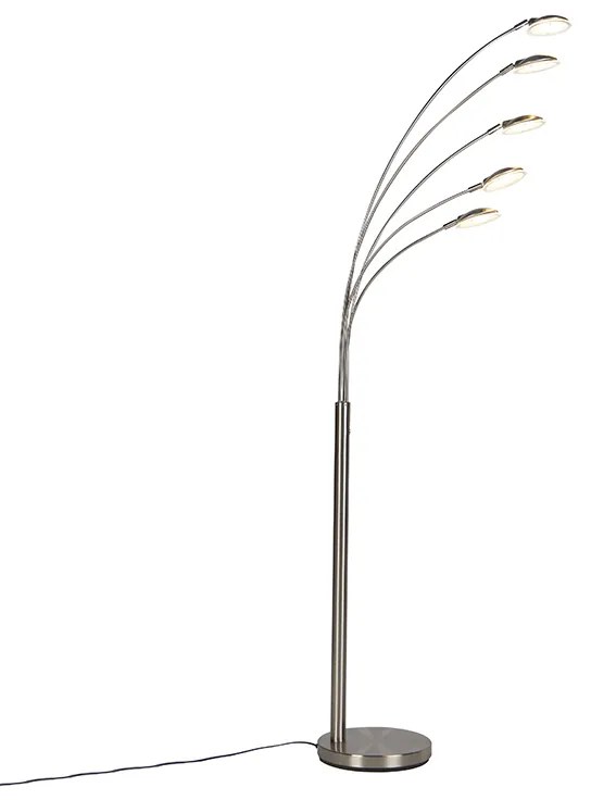 Lampă de podea din oțel incluzând LED cu dimmer tactil - Sixties Trento