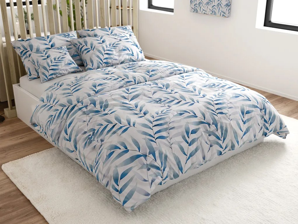 Lenjerie de pat din microfibra KOVENDI albastru-alb Dimensiune lenjerie de pat: 70 x 90 cm | 140 x 220 cm