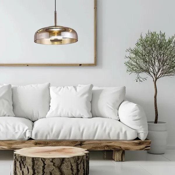 Lustră LED pe cablu VETRO LED/6W/230V bej/negru