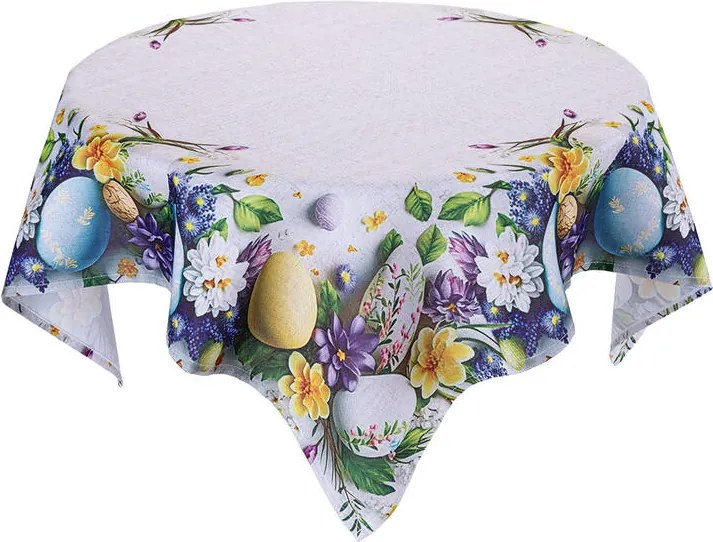 Față de masă centrală cu imprimeu OUĂ DE PAȘTE 85 x 85 cm