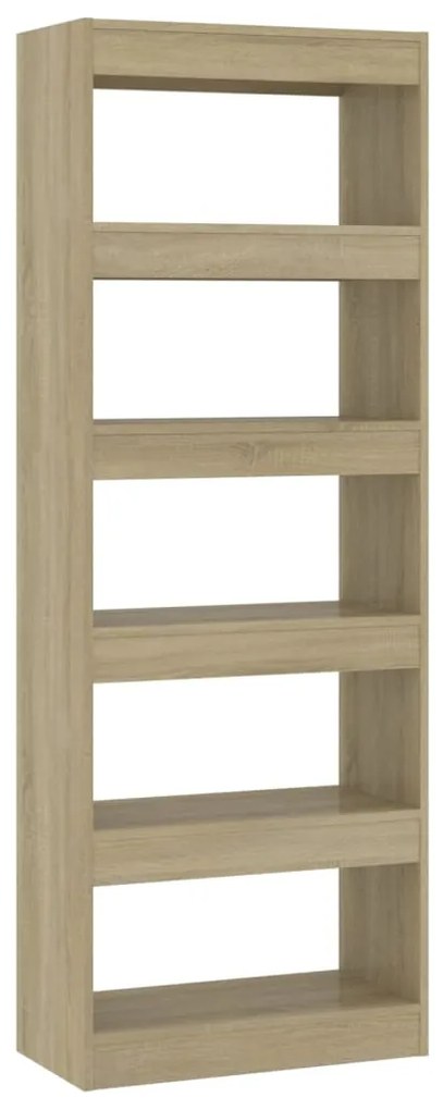 811676 vidaXL Bibliotecă/Separator cameră, stejar sonoma, 60x30x166 cm, PAL