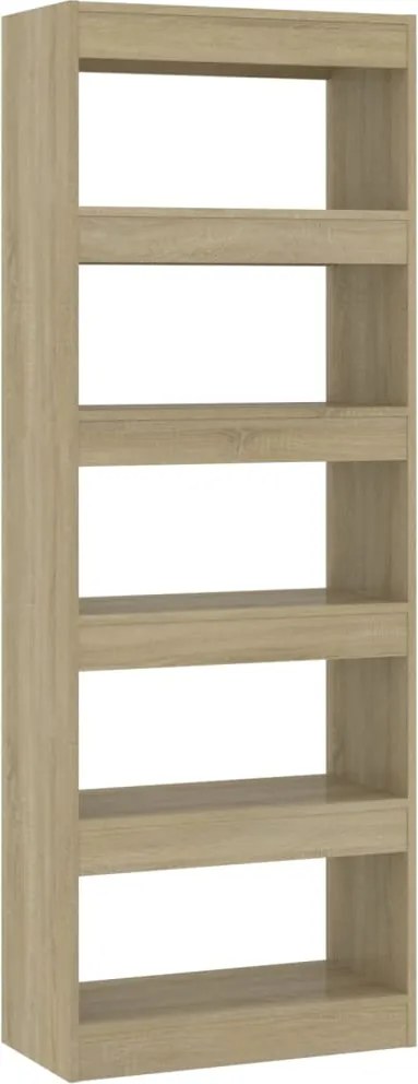 vidaXL Bibliotecă/Separator cameră, stejar sonoma, 60x30x166 cm, PAL