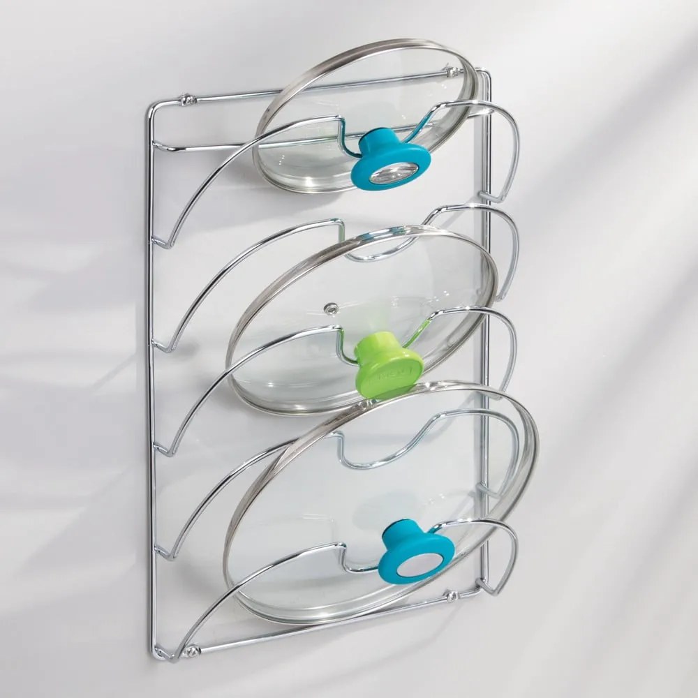 Suport metalic pentru capace iDesign Classico, 10,5 x 28 cm