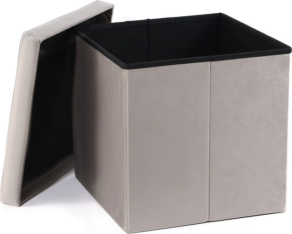 OFERTA Taburet pliabil bej ZAREX VELVET L II calitate.