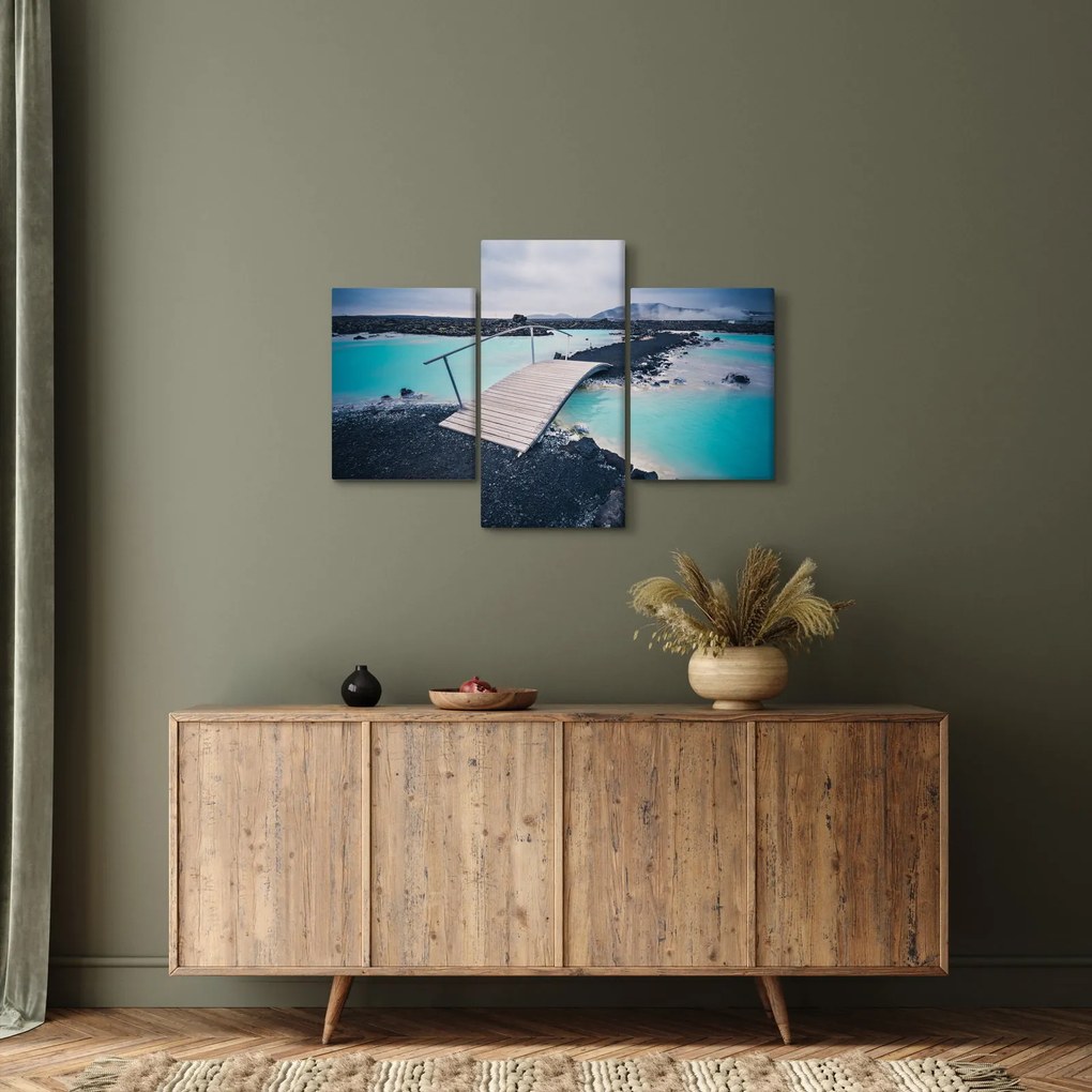 Tablou cu pod din lemn (90x60 cm)