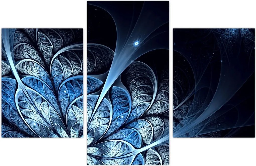 Tablou - Floare albastru închis (90x60 cm)