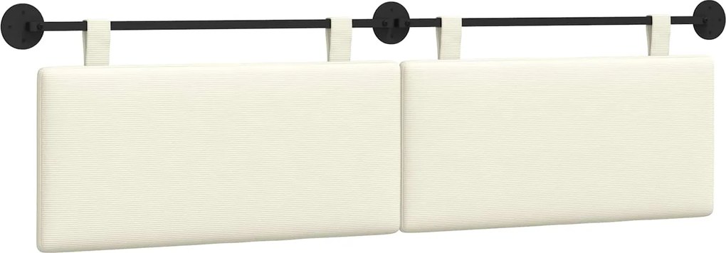 vidaXL Cap de pat suspendat Crem 170 x 55 x 5 cm Țesătură din corduroy