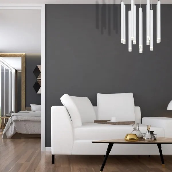 Lustră LED pe cablu ALBA 12xLED/1W/230V albă