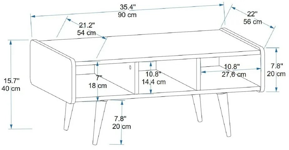 Măsuță de cafea Line Walnut