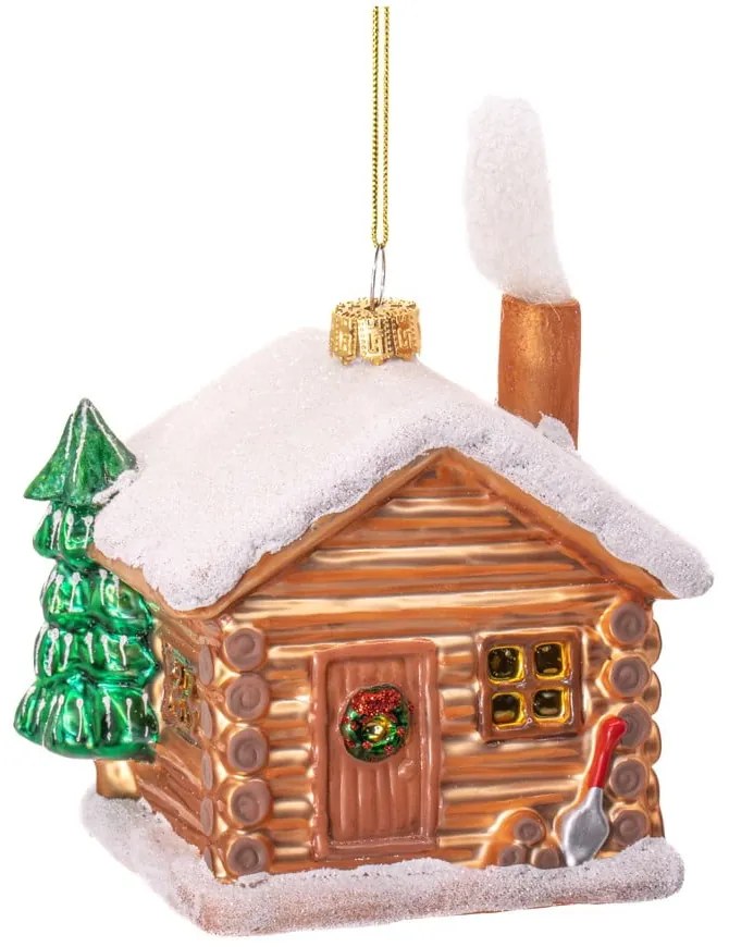 Ornament de Crăciun lucrat manual din sticlă 10 cm Christmas Cabin – Sass &amp; Belle