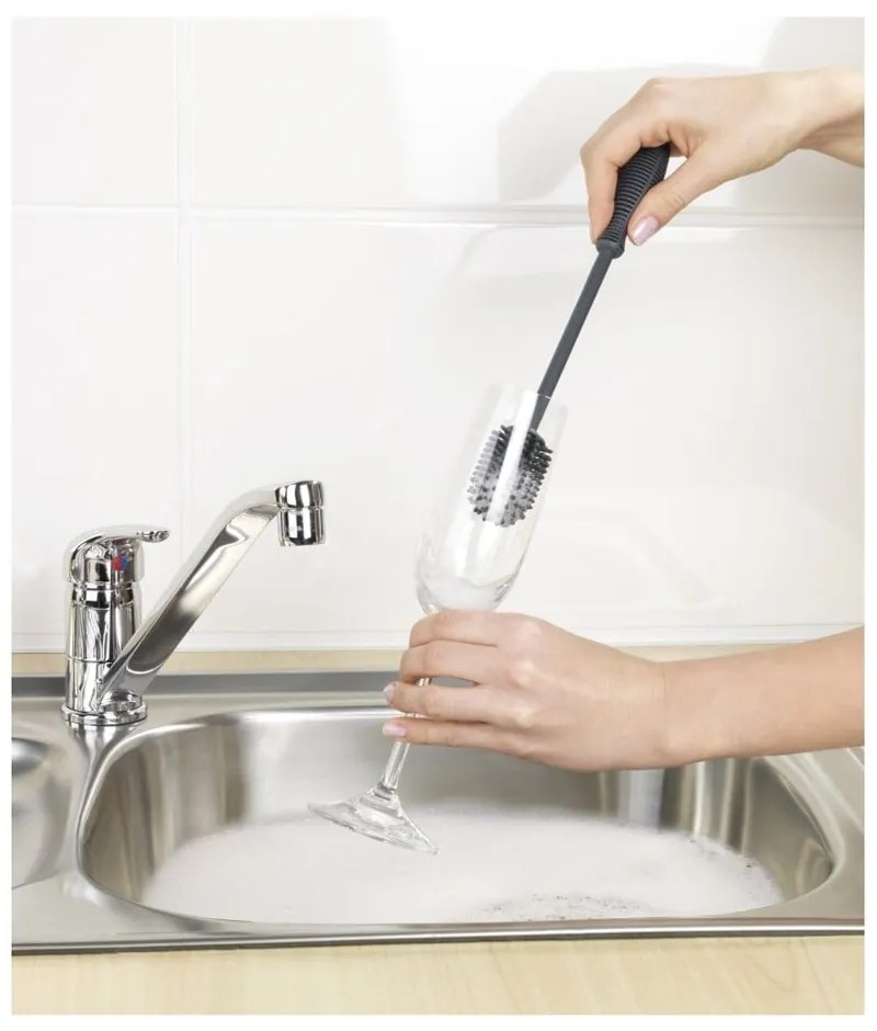 Perie pentru spălat vase, din silicon, Wenko Brush, 25 cm