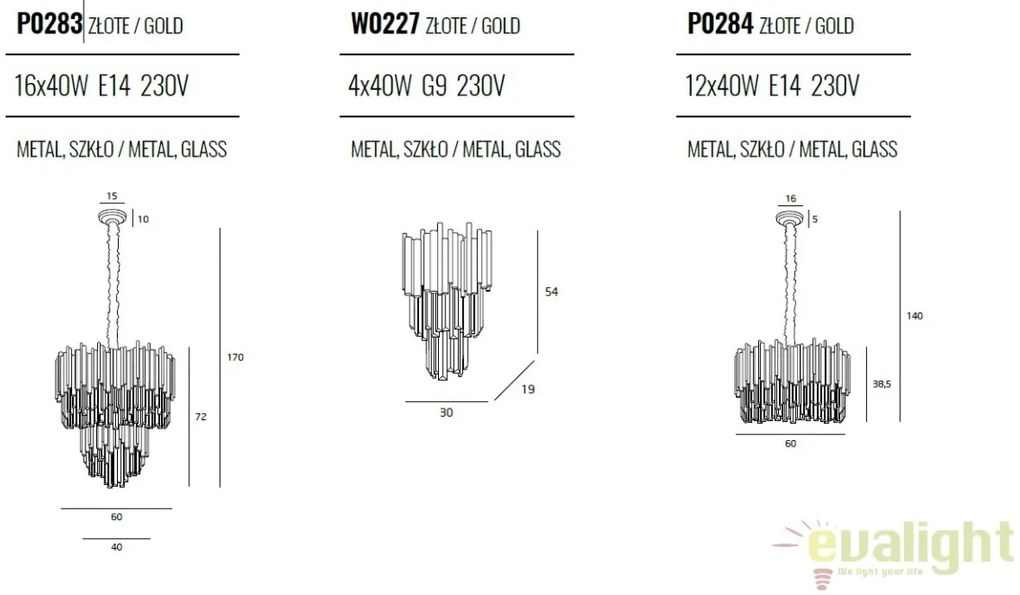 Candelabru elegant / Lustra design lux Vogue 12L P0284 MX